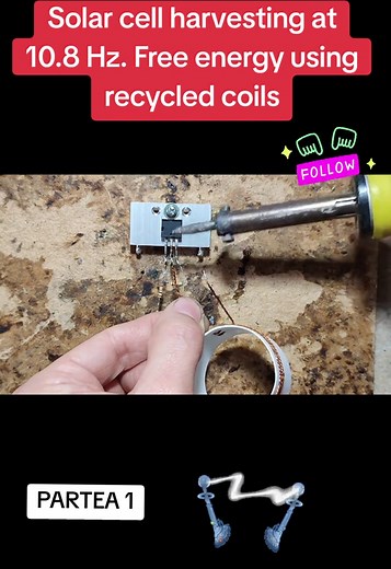 Free Energy Harvesting with Solar Cells at 10.8 Hz