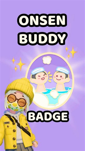 🩷Heartopia | Onsen Buddy Badge #heartopia#heartopiaofficiallaunch
