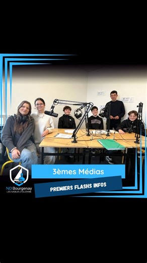 𝟯𝙚𝙢𝙚𝙨 𝙈𝙚𝙙𝙞𝙖𝙨 🎙️ 🄿🅁🄴🄼🄸🄴🅁🅂 🄵🄻🄰🅂🄷🅂 🄸🄽🄵🄾🅂 🄴🄽 🅂🅃🅄🄳🄸🄾 📺 ⏱️ Objectif du jour : écrire et lire un flash info en un temps limité ! Les élèves de la thématique Médias se sont glissés dans la peau de journalistes 🗞️ 📝 Écriture d’un flash info ⏰ Durée imposée : 20 secondes 📍 Sujet : une actu du collège ou des Sables d’Olonne 🎧 Bonne écoute ! #3emeMedias #FlashInfo #EducationAuxMedias #Journalisme #College 🎙️📚 | Collège ND Bourgenay - Les Sables D'olonne