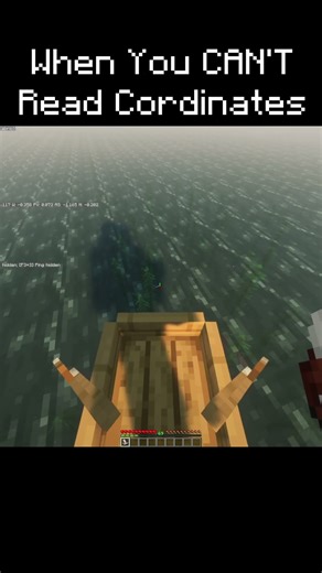 When You CAN'T Read Cordinates #minecraft