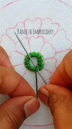 Raised cup stitch embroidery #embroidery