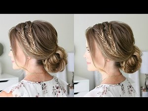 Double Fishtail Braid Low Bun | Missy Sue