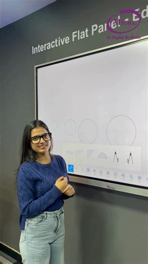 Drawing a Perfect Circle Digitally | Smart Geometry Teaching with Mieux Display | Interactive Panel