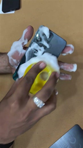 Realme phone par tempered glass lagaya 😍📱 #shorts #shortsfeed #temperedglass #techshorts