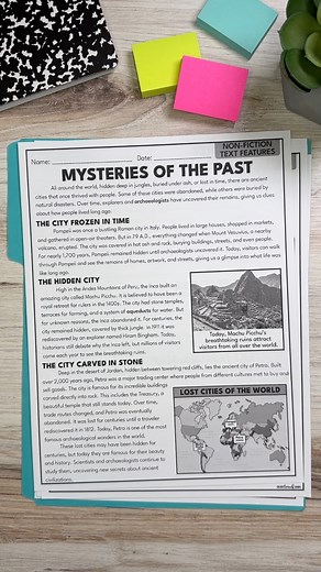 EVERYTHING you need to teach Nonfiction Text Features!! 🗺️📊📰🏞️ ✅ Teaching Slides ✅ Note-taking Booklet ✅ Posters ✅ Anchor Charts for Student Notebooks ✅ Comprehension Passages ✅ Exit Slips ✅ Plus, EVEN MORE!! Comment below with "TEXT FEATURES" to have a link sent to your message! | Create.Teach.Share