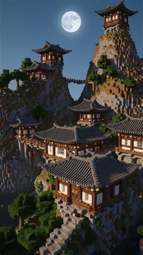 This Korean Hanok Style Changed EVERYTHING – Minecraft Sprint Hit Mastery Knockback Combos! #Shorts