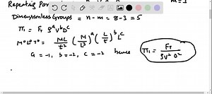 SOLVED:The thrust of a marine propeller is to be measured during "open-water" tests at a variety of angular speeds and forward speeds ("speeds of advance"). The thrust, FT, is thought to depend on water density, ρ, propeller diameter, D, speed of advance, V, acceleration of gravity, g, angular speed, ωpressure in the liquid, p, and liquid viscosity, μ. Develop a set of dimensionless parameters to characterize the performance of the propeller. (One of the resulting parameters, g D / V^2, is known