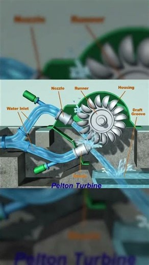 Pelton turbine #fluidmechaics #hydraulics #mechanical #production #pelton #machine #turbine #engine