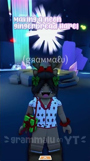 Neon gingerbread hare!!🍪🐰 #adoptmeroblox #roblox #preppy #winter#neon#adoptme#trends#fyp#cute