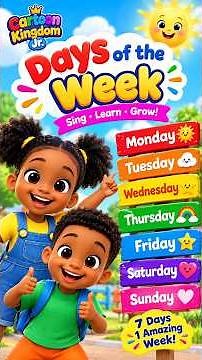 🎵 Days of the Week Song for Kids | Learn Monday to Sunday! #nurseryrhymes #kids #kidssongs #cartoon