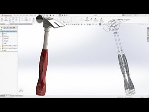 Design Hammer in Solidworks - Lofted Boss Base and Flex Feature Commands