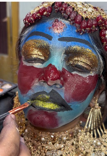 Indian bridal makeup on kid