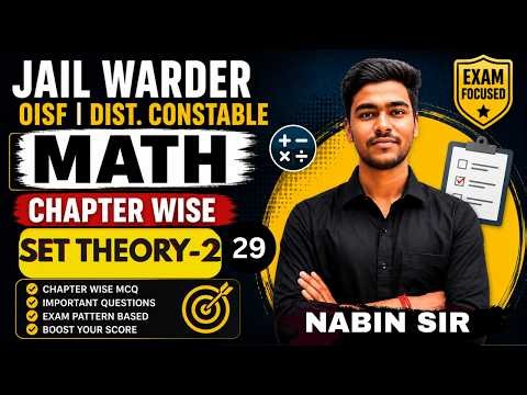 " SET THEORY CLASS 2" THEORY CLASS || OISF & District Police || OUSSSC Pattern Math's by NABIN SIR