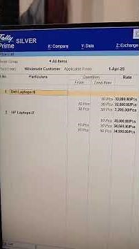 Price List Rate Update Made Easy #tallyprimefullcourse #tallyprime #tally