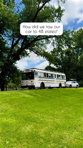 Could we travel full-time without flat towing a car? Technically yes… but it would never be our first choice! [ad] From day one, Blue Ox has been our travel sidekick, helping us explore 48 states and 49 national parks while keeping our family together in the bus 🚌 instead of driving separately. Once we park, our GMC Acadia is our ride to trailheads, overlooks, grocery runs, and anything else that may come up. Thinking about flat towing? Do your homework first! Not every vehicle can be flat towe