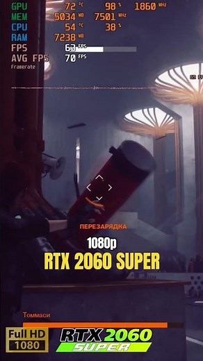 RTX 2060 SUPER 8GB ( Control, ultra settings,1080p) #rtx2060super #gaming #control