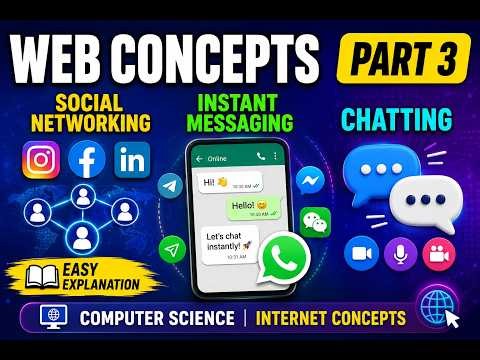 Web Concepts Part 3 | Social Networking, Instant Messaging & Chatting | Easy Explanation