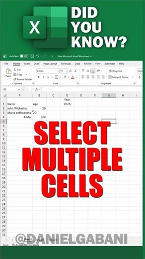 Use CTRL to Select Multiple Cells in Excel