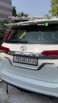 Toyota Fortuner 🚘Before vs After Detailing+Rubbing+Compound+Polishing+Ceramic Coating