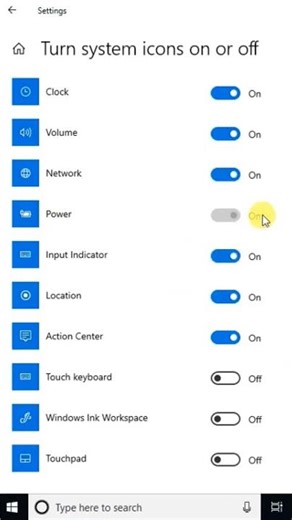 Restore missing Battery Icon.