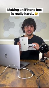 2.3M views · 10K reactions | Making an iPhone box is really hard…  #apple #iphone #packaging #packagingideas #smallbusiness #applestore | Stevie Sells | Facebook