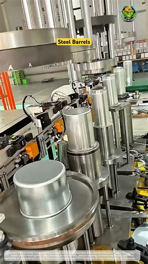 Industrial Shine: Production of Stainless Steel Barrels 🛡️🏭