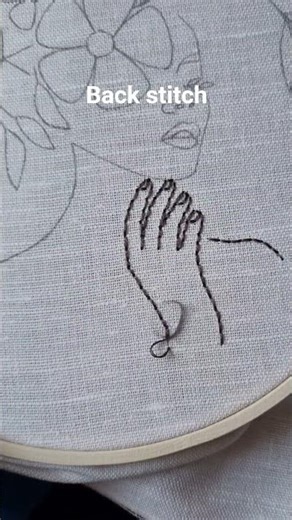 Back Stitch Basics ✨ | Girl Embroidery Pattern #embroidery #tutorial #diy #handmade #stitch #craft
