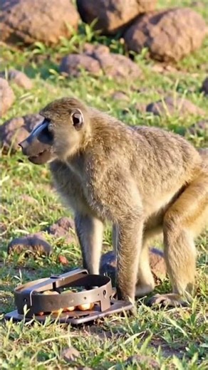Is the baboon smarter than it looks?#baboon #animals #wildlife