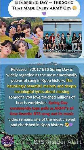 "What Makes BTS Spring Day The Most Emotional Song in Kpop History 😢💜" #kpop