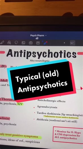 Antipsychotics #antipsychotics #nursing #nursingschoolhacks #nursingstudent #nurse #nursesoftiktok #psychology #pharmacology #nurses #nursingnotes