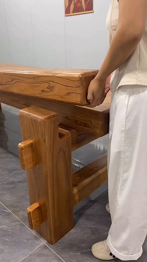 1.1M views · 10K reactions | Solid Elm Wood Table #TimberCraft #HomeImprovement #woodworking | Timber Craft | Facebook