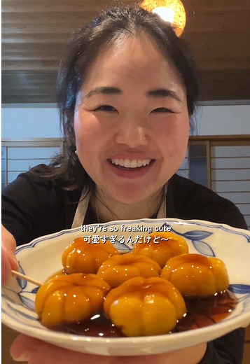 カボチャ形の美味しいみたらし団子レシピ