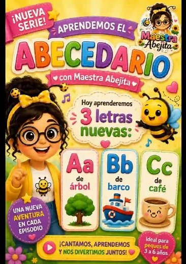 Canción del Abecedario | Aa Bb Cc 🎵 a de árbol 🌳 b de barco 🚢 c de café ☕ | Para Niños