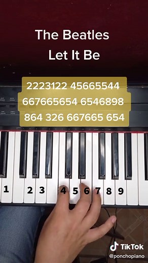 The Beatles Let It Be Easy Piano Tutorial