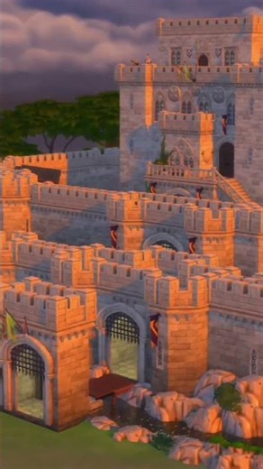 Sims 4⎮A castle story⎮Windenburg Medieval Castle ♖⚔️🛡️⎮stop motion speed build⎮machinima⎮