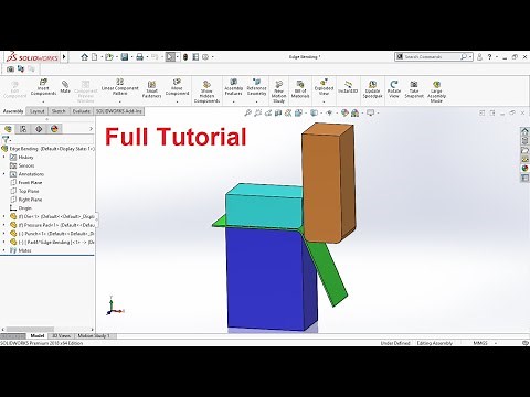 Sheet Metal Edge or Wipe Bending Animation Tutorial in Solidworks