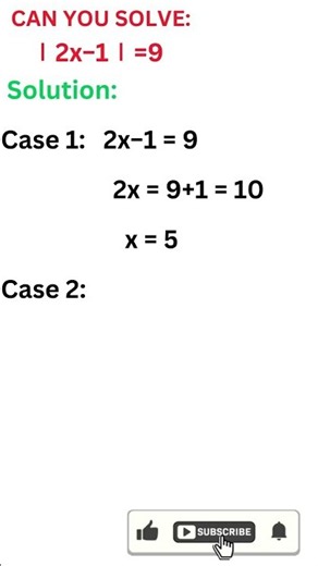 How to solve easy absolute value equations #learndailywithmulu #maths #mathshorts #educationalvideo