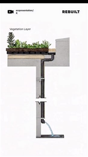 Rebuilt | This detailed breakdown shows every critical layer of a professional green roof system, from vegetation to drainage. Understanding these... | Instagram