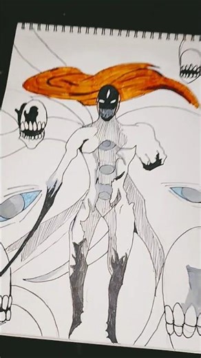 aizen last form drawing the , series Bleach.