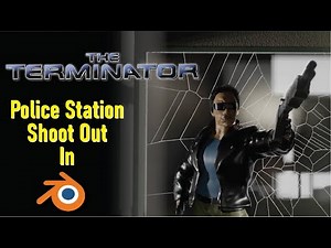 Terminator 1984 | Police Station Shoot out scene | Recreated in Blender