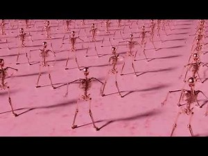 Skeleton dance. Loop animation