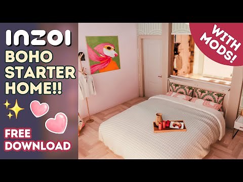 The Dreamiest inZOI Starter Home Ever 🌈✨ | Free Canvas Download + Speed Build