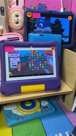 Kidiby Kids Tablet | Tiger Silicone Case | Fun Learning Made Simple | Designed For Little Minds To Explore, Learn And Play Safely