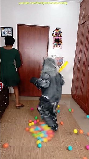 Marvelous funny ballon werewolf prank try not to laugh comedy #funny #viral #ghost #shorts