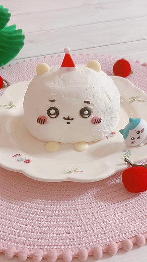 ちいかわの立体ケーキ作り方とクリスマスデコ