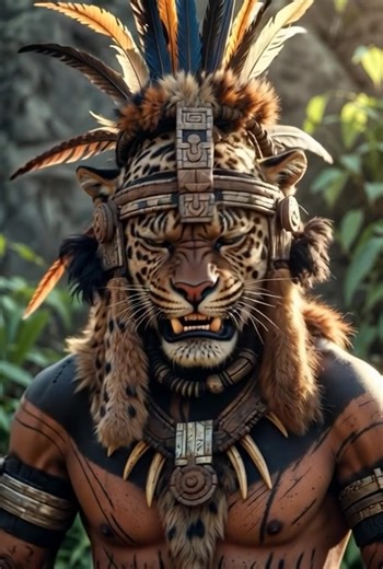 The jaguar warrior gives a few words of encouragement to his tribe. #viral #jaguar #warrior #jaguar #native