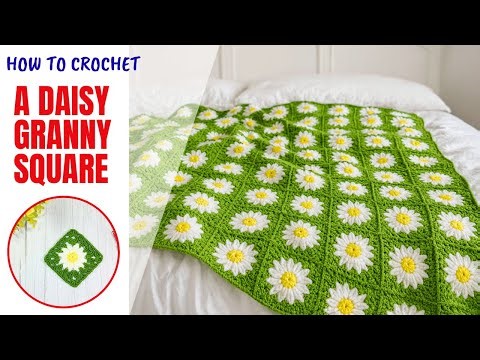 Crochet tutorial how to crochet a daisy granny square for absolute beginners