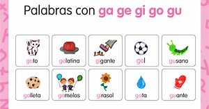 PALABRAS CON GA, GO, GU; GUE, GUI; GÜE, GÜI