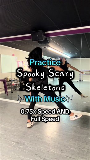 You’ve learned the steps to the Spooky Scary Skeletons dance… now let’s practice with the music! We’ll start at 0.75x speed to get comfortable with the moves and timing, then take it up to FULL SPEED! 👻🎶 Not quite ready for full speed? No worries! Keep practicing at the slower speed until those steps start feeling natural. 👉 Need to learn the steps first? Check out my step-by-step tutorial! @Dance Made Doable Save this one and practice along with me as many times as you need! 🙌 DC: @Minecraf