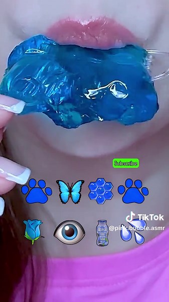 Delicious Blue Sweets Eating ASMR Experience